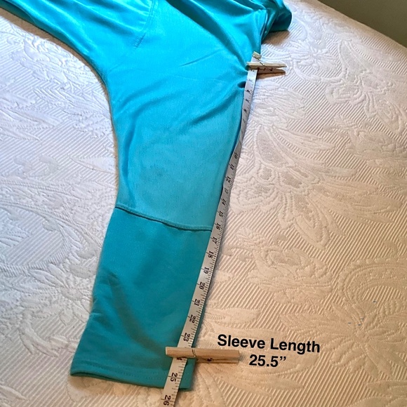 Kyodan–Women’s Cardigan Size L~ Turquoise~Open Front - Picture 11 of 12